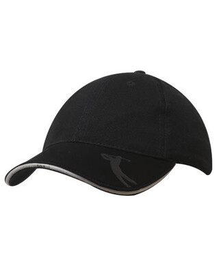 WORKWEAR, SAFETY & CORPORATE CLOTHING SPECIALISTS - Brushed Heavy Cotton Cap with Embossed Pu Peak