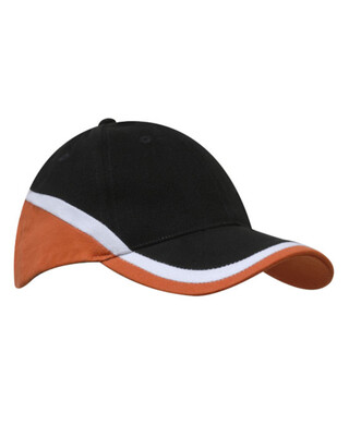 WORKWEAR, SAFETY & CORPORATE CLOTHING SPECIALISTS Brushed Heavy Cotton Tri-Coloured Cap