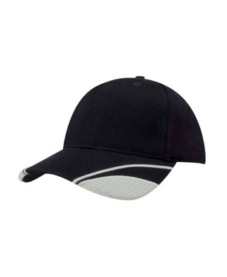 WORKWEAR, SAFETY & CORPORATE CLOTHING SPECIALISTS - Brushed Heavy Cotton Cap with Mesh Inserts on Peak