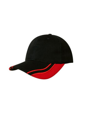 WORKWEAR, SAFETY & CORPORATE CLOTHING SPECIALISTS - Brushed Heavy Cotton Cap with Curved Peak Inserts