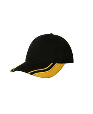 WORKWEAR, SAFETY & CORPORATE CLOTHING SPECIALISTS Brushed Heavy Cotton Cap with Curved Peak Inserts