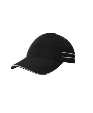 WORKWEAR, SAFETY & CORPORATE CLOTHING SPECIALISTS Microfibre Sports Cap with Piping and Sandwich