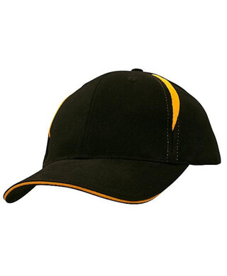 WORKWEAR, SAFETY & CORPORATE CLOTHING SPECIALISTS - Brushed Heavy Cotton Cap with Crown Inserts & Sandwich