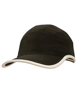 WORKWEAR, SAFETY & CORPORATE CLOTHING SPECIALISTS - Microfibre Sports Cap with Trim on Edge of Crown & Peak