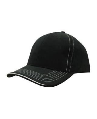 WORKWEAR, SAFETY & CORPORATE CLOTHING SPECIALISTS - Brushed Heavy Cotton Cap with Contrasting Stitching