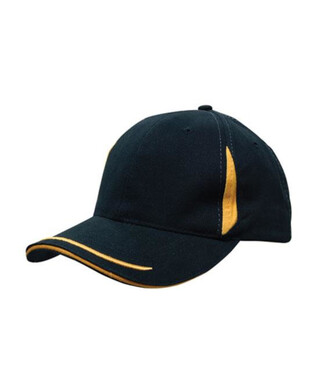 WORKWEAR, SAFETY & CORPORATE CLOTHING SPECIALISTS - Brushed Heavy Cotton Cap with Crown Inserts, Peak Trim