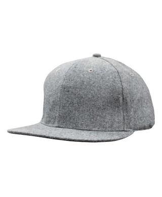 WORKWEAR, SAFETY & CORPORATE CLOTHING SPECIALISTS - Grey Marle Flannel Cap with Snap Back Pro Styling