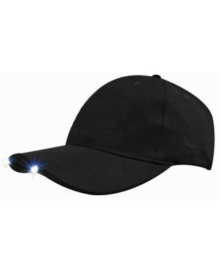 WORKWEAR, SAFETY & CORPORATE CLOTHING SPECIALISTS Brushed Heavy Cotton Cap with Led Lights in Peak