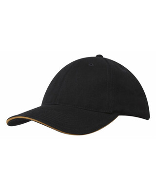 WORKWEAR, SAFETY & CORPORATE CLOTHING SPECIALISTS - Brushed Heavy Cotton Cap with Sandwich Trim