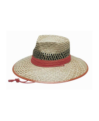 WORKWEAR, SAFETY & CORPORATE CLOTHING SPECIALISTS - Natural Straw Hat Orange Trim