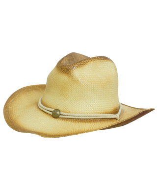 WORKWEAR, SAFETY & CORPORATE CLOTHING SPECIALISTS - Sprayed Cowboy Straw Hat String Band