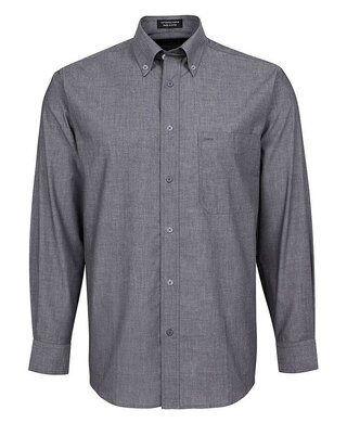 WORKWEAR, SAFETY & CORPORATE CLOTHING SPECIALISTS - JB's Long Sleeve Fine Chambray Shirt 