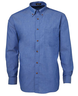 WORKWEAR, SAFETY & CORPORATE CLOTHING SPECIALISTS - JB’s Long Sleeve Indigo Chambray Shirt