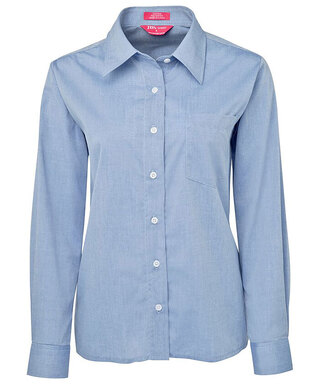 WORKWEAR, SAFETY & CORPORATE CLOTHING SPECIALISTS - JB's Ladies Long Sleeve Fine Chambray Shirt 