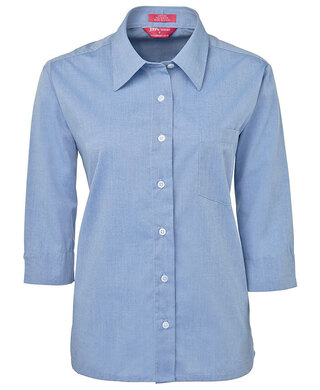 WORKWEAR, SAFETY & CORPORATE CLOTHING SPECIALISTS - JB's Ladies 3/4 Fine Chambray Shirt