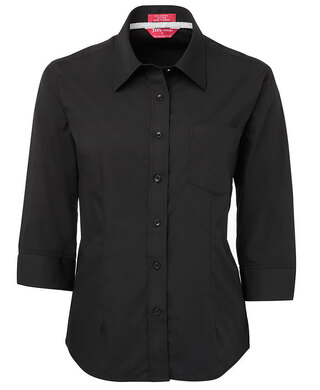 WORKWEAR, SAFETY & CORPORATE CLOTHING SPECIALISTS - JB's Ladies Contrast Placket 3/4 Shirt