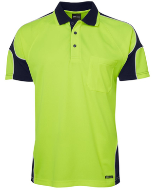 WORKWEAR, SAFETY & CORPORATE CLOTHING SPECIALISTS JB's HI VIS 4602.1 S/S Arm Panel Polo