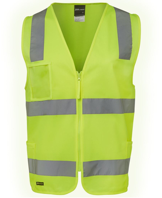 WORKWEAR, SAFETY & CORPORATE CLOTHING SPECIALISTS - JB's HI VIS (D+N) ZIP SAFETY VEST 