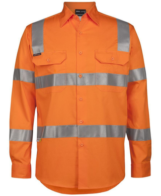 WORKWEAR, SAFETY & CORPORATE CLOTHING SPECIALISTS JB's HV (D+N) L/S 150G Vic Rail W/Shirt