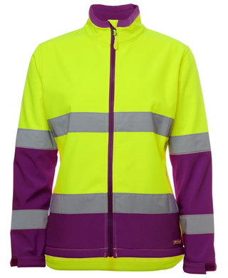 WORKWEAR, SAFETY & CORPORATE CLOTHING SPECIALISTS - JB's Ladies Hi Vis D+N Water Resistant Softshell Jacket