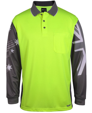 WORKWEAR, SAFETY & CORPORATE CLOTHING SPECIALISTS - Jb's Hv L/S Southern Cross Polo