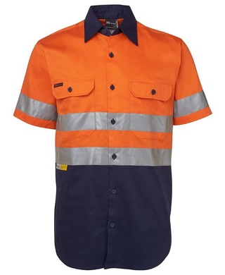 WORKWEAR, SAFETY & CORPORATE CLOTHING SPECIALISTS JB's HI VIS (D+N) S/S 190G SHIRT