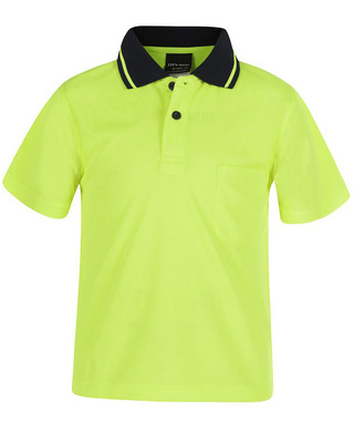 WORKWEAR, SAFETY & CORPORATE CLOTHING SPECIALISTS - JB's Kids Hi Vis Non Cuff Traditional Polo