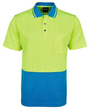 WORKWEAR, SAFETY & CORPORATE CLOTHING SPECIALISTS - JB's HI VIS 4602.1 NON CUFF TRAD POLO 1