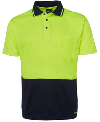 WORKWEAR, SAFETY & CORPORATE CLOTHING SPECIALISTS - JB's HI VIS 4602.1 NON CUFF TRAD POLO