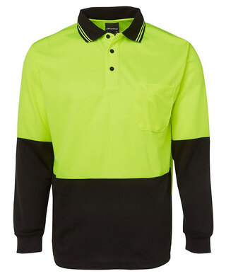 WORKWEAR, SAFETY & CORPORATE CLOTHING SPECIALISTS - JB's HI VIS L/S TRAD POLO 1