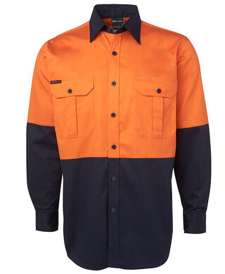 WORKWEAR, SAFETY & CORPORATE CLOTHING SPECIALISTS - JB's Hi Vis Long Sleeve 190G Shirt