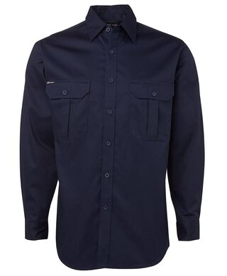 WORKWEAR, SAFETY & CORPORATE CLOTHING SPECIALISTS - JB's Long Sleeve 190G Work Shirt