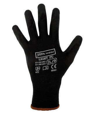 WORKWEAR, SAFETY & CORPORATE CLOTHING SPECIALISTS - JB's Black Light PU Breathable Glove