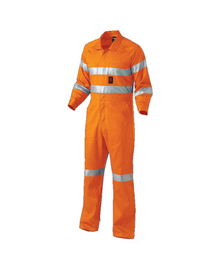 WORKWEAR, SAFETY & CORPORATE CLOTHING SPECIALISTS - Originals - Hi-Vis Summerweight Drill Reflect Overall - 'Hoop'