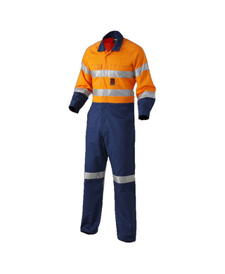 WORKWEAR, SAFETY & CORPORATE CLOTHING SPECIALISTS - Originals - Hi-Vis Reflective Spliced Comb Drill Overall - 'Hoop'