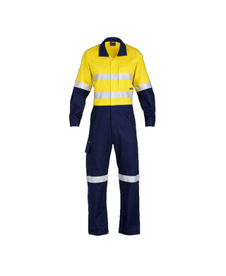 WORKWEAR, SAFETY & CORPORATE CLOTHING SPECIALISTS - Workcool - Workcool 2 Reflective Spliced Combination Overall - 'Hoop' Pattern