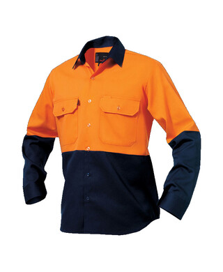 WORKWEAR, SAFETY & CORPORATE CLOTHING SPECIALISTS - Originals - Hi-Vis Spliced Drill Shirt L/S