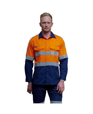 WORKWEAR, SAFETY & CORPORATE CLOTHING SPECIALISTS Workcool - Workcool 2 Hi-Vis Reflect Spliced Shirt L/S