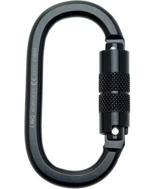 WORKWEAR, SAFETY & CORPORATE CLOTHING SPECIALISTS - LINQ Karabiner - Double Action Steel Alloy 19mm