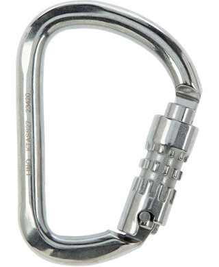 WORKWEAR, SAFETY & CORPORATE CLOTHING SPECIALISTS - LINQ Karabiner - Triple Action Stainless Steel 27mm