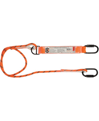 WORKWEAR, SAFETY & CORPORATE CLOTHING SPECIALISTS - LINQ Single Leg Kernmantle 2M Shock Absorb Rope Lanyard with Hardware KD X2