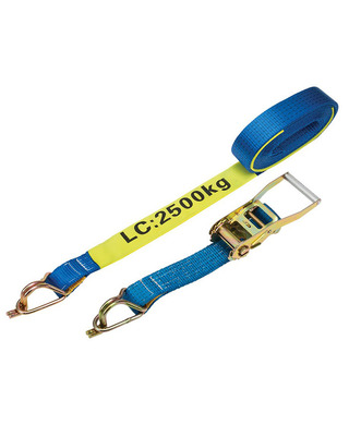 WORKWEAR, SAFETY & CORPORATE CLOTHING SPECIALISTS RATCHET TIE DOWN 50mmx9M 2.5T CAPTIVE J-HOOK