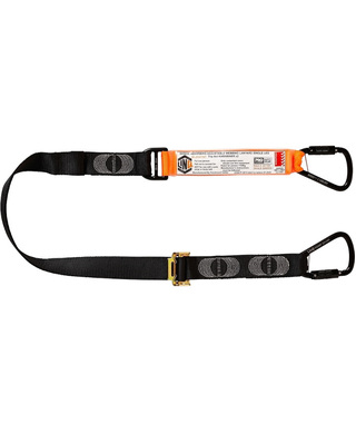 WORKWEAR, SAFETY & CORPORATE CLOTHING SPECIALISTS - LINQ Elite Single Leg Shock Absorbing 2M Adjustable Lanyard with Hardware KT X2