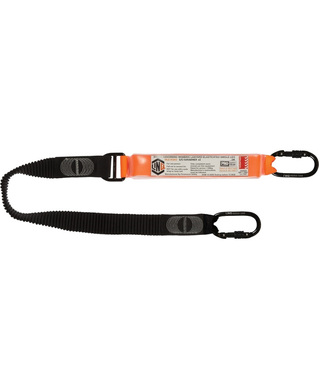 WORKWEAR, SAFETY & CORPORATE CLOTHING SPECIALISTS - LINQ Elite Single Leg Elasticated Lanyard with Hardware KS X2