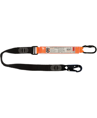 WORKWEAR, SAFETY & CORPORATE CLOTHING SPECIALISTS - LINQ Elite Single Leg Elasticated Lanyard with Hardware KS & SN