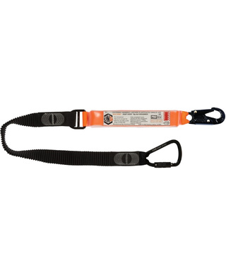 WORKWEAR, SAFETY & CORPORATE CLOTHING SPECIALISTS - LINQ Elite Single Leg Elasticated Lanyard with Hardware SN & KT