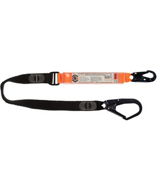 WORKWEAR, SAFETY & CORPORATE CLOTHING SPECIALISTS - LINQ Elite Single Leg Elasticated Lanyard with Hardware SN & SD