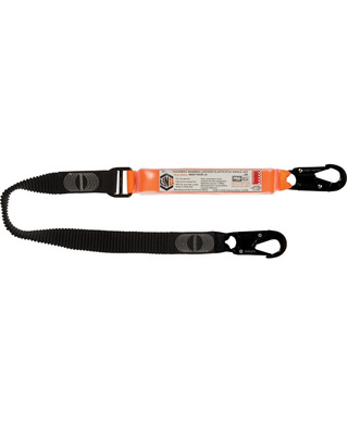 WORKWEAR, SAFETY & CORPORATE CLOTHING SPECIALISTS - LINQ Elite Single Leg Elasticated Lanyard with Hardware SN X2