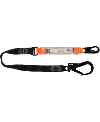 WORKWEAR, SAFETY & CORPORATE CLOTHING SPECIALISTS - LINQ Elite Single Leg Elasticated Lanyard with Hardware SN & ST