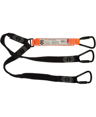 WORKWEAR, SAFETY & CORPORATE CLOTHING SPECIALISTS - LINQ Elite Double Leg Elasticated Lanyard with Hardware KT X2